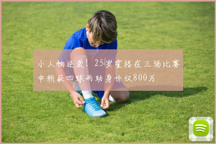 小人物逆袭！25岁霍格在三场比赛中斩获四球两助身价仅800万